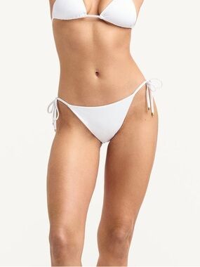 VICTORIA’S SECRET The Skimpy String Women's White Tie-Side Bikini Bottom